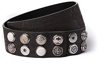 Noosa Gürtel Belt Classic Wide antique black tatu, Grösse:80 cm