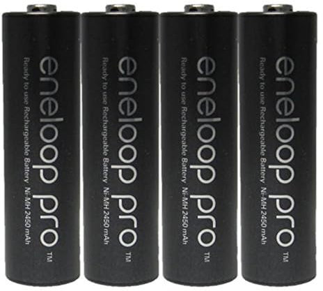 Eneloop 0B-EYUA-4XDI Pro AA High Capacity Ni-MH Pre-Charged Rechargeable Battery with Holder Pack of 4