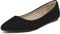 DREAM PAIRS Women's Casual Pointed Toe Ballet Pumps Slip On Ballerina Flats Shoes,Size 8,Black/Nubuck,Sole-Classic