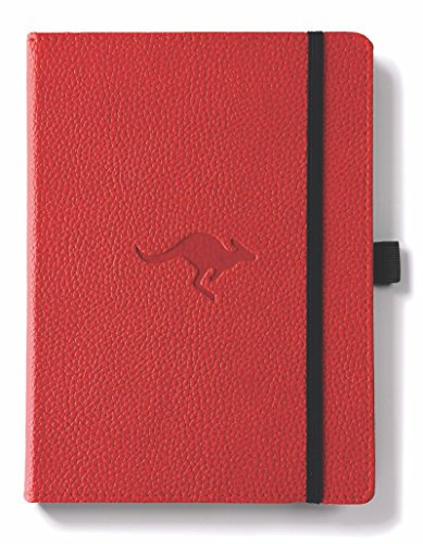 Dingbats* - Notizbuch A5 Blanko, Hardcover aus veganem Leder mit Stifthalter und elastischer Gummiband, ideal zum Schreiben, für Universitätsnotizen, To-Do-Listen und mehr