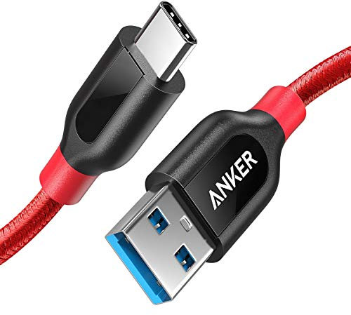 Anker PowerLine+ Cable USB-C a USB 3.0, alta durabilidad, para dispositivos USB tipo C, incluidos Galaxy S8, S8 +, MacBook, conmutador Nintendo, Sony XZ, LG V20 G5 G6, HTC 10, Xiaomi 5 y más (0,9 m)