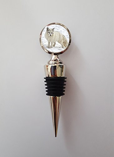 Arctic Fox Polished Metal Wine Bottle Stopper Ideal Birthday Keepsake Gift N676