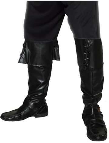 Smiffys Piraten-Überschuhe, Schwarz, Deluxe