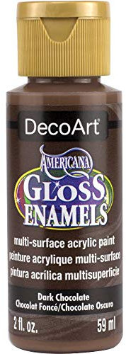 Americana Gloss Enamels Acrylic Paint 2Oz-Dark Chocolate