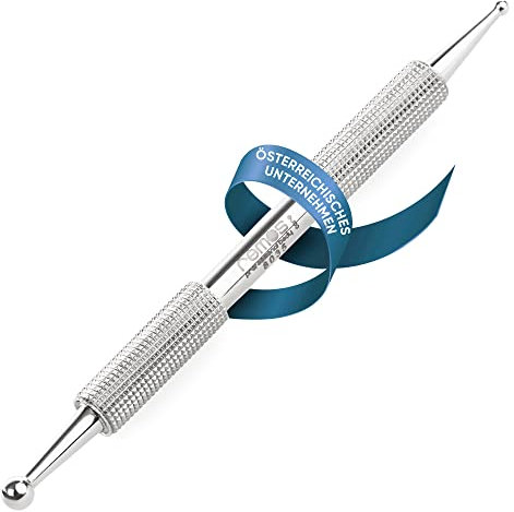REMOS Bâton d'acupressure et de méridiens - inoxydable - 10cm Ø-boule 2.5/4.5 mm