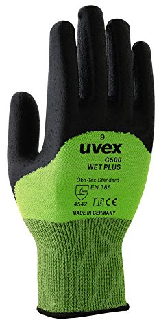 uvex C500 Wet Plus Work Gloves - 1 Pair of Cut Protection Gloves - 09/L 09/L