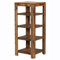 FineBuy Standregal Massiv-Holz Sheesham 105 cm Wohnzimmer-Regal mit 4 Ablagefächer Design Landhaus-Stil Beistelltisch Natur-Produkt Wohnzimmermöbel Unikat modern Massivholzmöbel Echtholz Anstelltisch