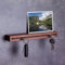 WOODS - Étagère murale avec rainure porte-clés - décoration en bois - style rustique et moderne - fabriqué à la main en Bavière - noyer - 30 cm