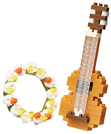 Nanoblock NBC-206 Mini Series Klemmbausteine Ukulele, Merhfarbig