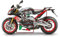 Aprilia Tuono V4 1100 Factory italienische Flagge Bauch und Seitenwand Grafik Satz ( flacher Farb )