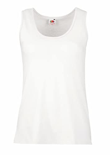 Fruit of the Loom Women's Valueweight Vest Lady Fit, White, XL