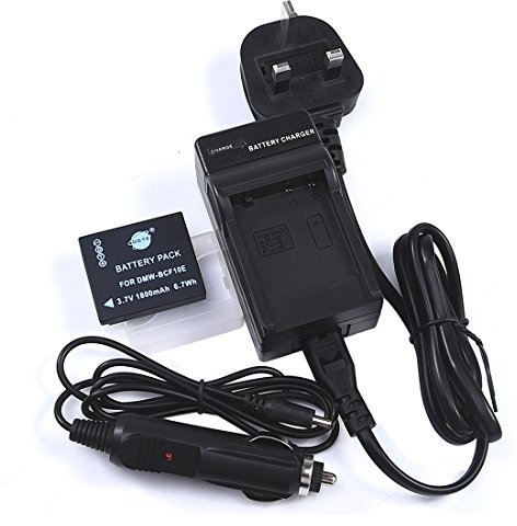 DSTE® DC57U (EU et UK Prise) Chargeur + DMW-BCF10E de remplacement Li-ion Batterie pour Panasonic DMW-BCF10E, DMW-BCF10PP, Lumix CGA-S/106B, DMC-F2, DMC-F3, DMC-FH1, DMC-FH20, DMC-FH22, DMC-FH3, DMC-FT3, DMC-FT4, DMC-FX68, DMC-FX700, DMC-FX75, DMC-TS2, DMC-TS3, DMC-TS4