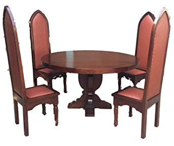 Kunibert Rittertafelrunde Tafelrunde Ritterstuhl bestehend aus 6 Ritterstühle + 1 Tisch rund150cm Essgruppe Essgarnitur Esszimmergarnitur