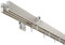 DécoProfi Gardinenstange Innenlauf 2-läufig Set Short rechteckig Silber Eloxiert/Verchromt I Länge: 320cm Aluminium für Wandmontage I Als Gardinenschiene & Vorhangstange geeignet