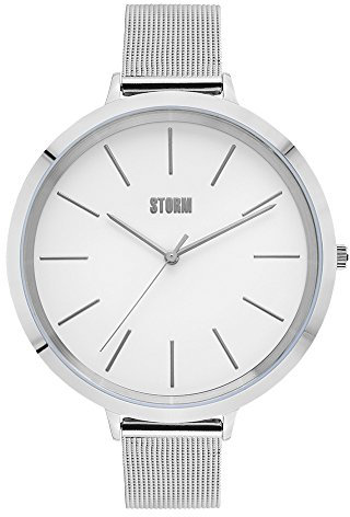Storm Damen-Armbanduhr Fashion Analog Edelstahl-Armband silber Quarz-Uhr Ziffernblatt silber UST47293/S0