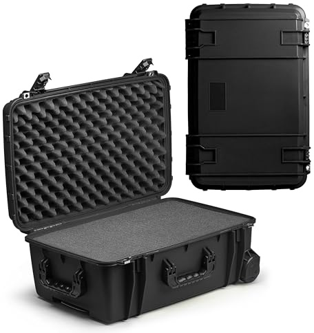 Seahorse 920 Strapazierfähige Trockenkoffer mit Accuform-Schaumstoff – TSA-genehmigt/mil-Spezifikation/IP67 wasserdicht/USA hergestellt für professionelle Fotografen (schwarz)