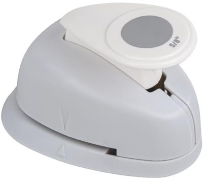 Rayher Hobby 8959700 Motivstanzer Rund/Kreis, ø 1,6 cm- 5/8 Zoll, geeignet für Papier/Karton bis zu 200g/m², Orange