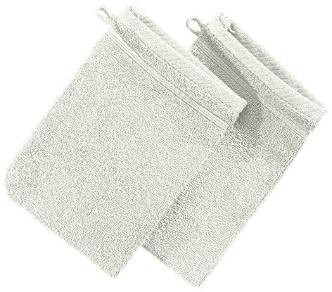 Erwin Müller Waschhandschuh Heidelberg 2er- Pack, 100% Baumwolle Creme Größe 15x21 cm - weiche Qualität, saugstark und strapazierfähig - praktisch durch Schlaufe (weitere Farben)