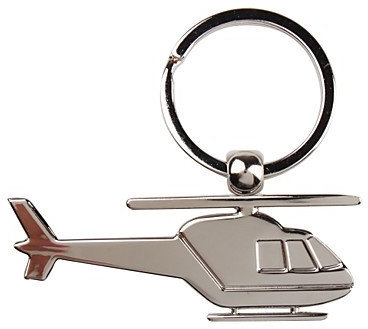ODETOJOY Metall Silber Hubschrauber Schlüsselanhänger Flugzeug Schlüsselanhängerlegierung Pilot Schlüsselhalter Flugzeug Schlüsselanhänger