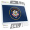 Kiwistar - Aufkleber - Utah Salt Lake City - Bundesstaat USA Autoaufkleber Sticker State Flagge