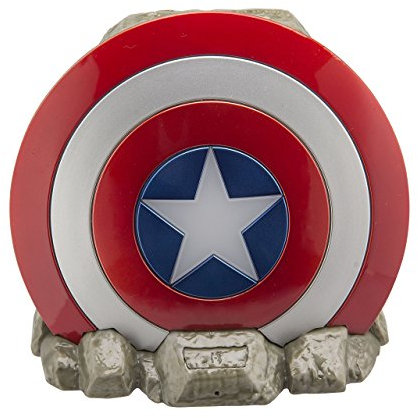 ekids Vi-B72CA Marvel Captain America Schild Bluetooth Wireless Lautsprecher tragbar rot/weiß