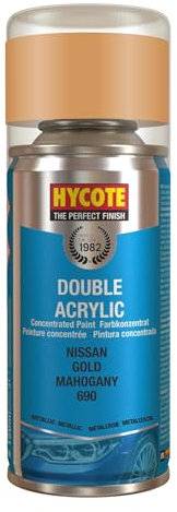 Hycote Double Acrylic Aerosol Car Spray Paint, Nissan - Gold, 150 ml