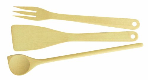Kochlöffel, Wender, Gabel WOODY, Set 3 St.