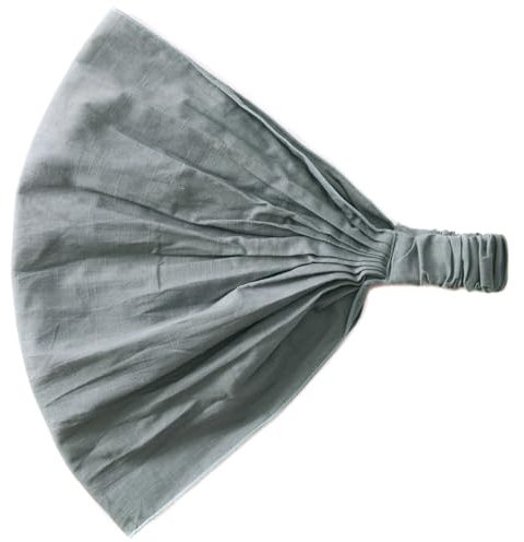 CHARM Damen Sommer Kopftuch Bandana - Haarband Aus Baumwolle Mit Gummizug Grau