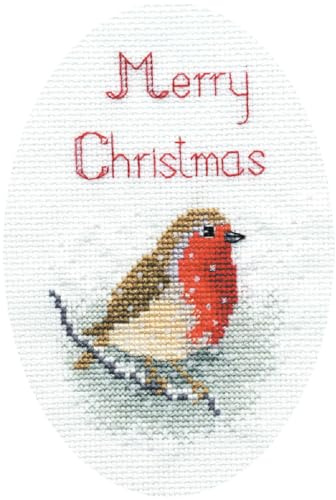 Bothy Threads DWCDX03 Counted Greeting Card Snow Robin 9x13.3cm