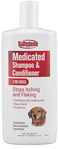 Sulfodene Medicated Shampoo & Conditioner for Dogs 12 oz Bottle - 2 Pack