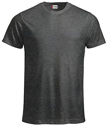 CliQue Klassisches Herren-T-Shirt, Grau (Anthrazit Melange), M