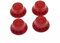 kaish 4 rot W/schwarz Nummer LP Gitarre Bell Knobs Potiknöpfe Top Hat Knöpfe für Les Paul