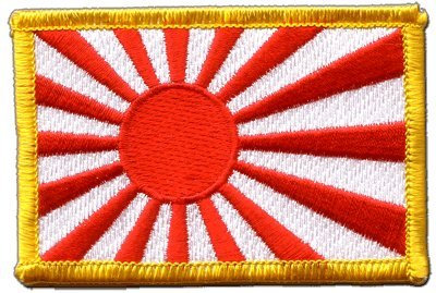 Aufnäher gestickt Flagge Japan 2. Weltkrieg 8 x 6 cm