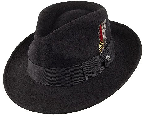 Jaxon & James Knautschbarer C-Krone Fedora - Schwarz - L