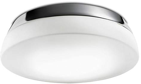 LEDs C4 Indoor Lighting Chrome Ceiling and Wall Fixture Dec with Matt Opal Glass