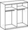 Wimex 985568 Drehtürenschrank 4-türig, 2 Spiegel, 180 x 210 x 58 cm, Landhausoptik, Front und Korpus alpinweiß