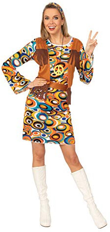 Bristol Novelty AC730 Vestito Mod da Hippy con Panciotto