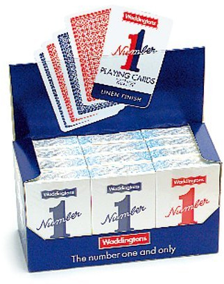 Waddingtons No.1 Playing Cards Pack of 12 – Classic Standard Decks, Finish, Durable Cards for Poker, Bridge & Family Games