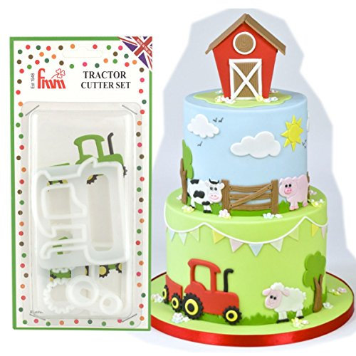 FMM Sugarcraft Kit emporte-pièce en forme de tracteur pour décoration et glaçage de gâteaux