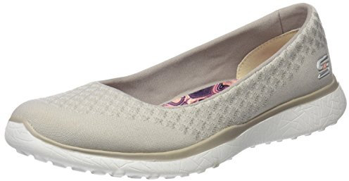 Skechers Women's Microburst One-up Sneakers, Beige Taupe, 5 UK