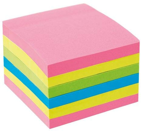 5 Star Extra Sticky Notes Set Neon (6 Pack) 90 Sheets 76 x 127mm Re-Move Sticky Notes Pad 4 Assorted Colours