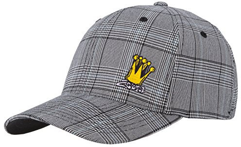 2Stoned Flexfit Basecap Glen Check Unisex mit Stick Crown in Schwarz/Weiss Größe L/XL