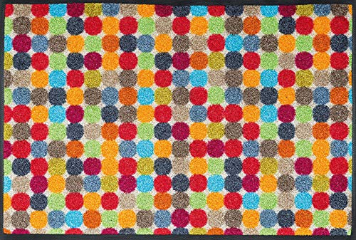 wash+dry Fußmatte, Mikado Dots 50x75 cm, innen und außen, waschbar
