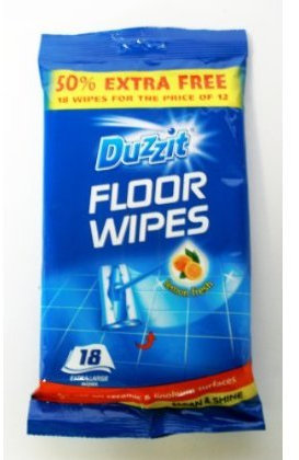 2 X Duzzit Floor Wipes 18Pk