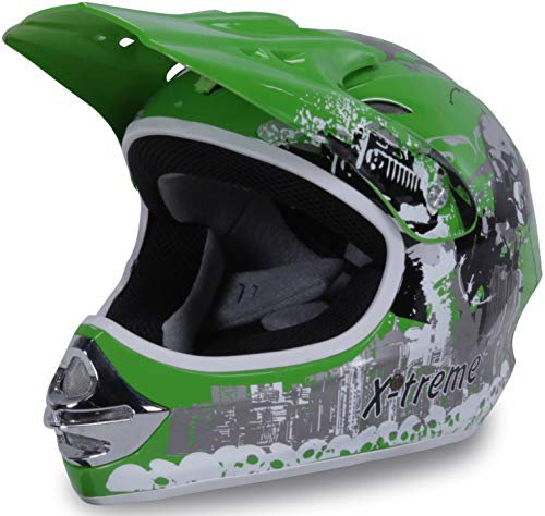 Actionbikes Motors Motorradhelm X-Treme Kinder Cross Helme Sturzhelm Schutzhelm Helm für Motorrad Kinderquad und Crossbike (XX-Large)