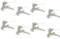 8 x Silver Glitter 3D Shaped Reindeer Hanging Christmas Tree Ornament Window Decoration XMAS Accessories