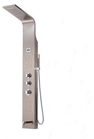 Gowe Luxus Nickel Wasserfall Duschsäule Thermostat Ventil Massagedüsen Badewanne Dusche