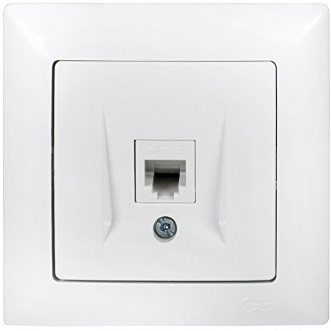 Gunsan Visage Telefon Steckdose 1-fach CAT3 Weiss