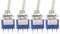 sourcing map 4 Stk. WECHSELSTROM 125V 6A 3-polig SPDT auf/Off/On 3 Stellung Mini Kippschalter Blau de