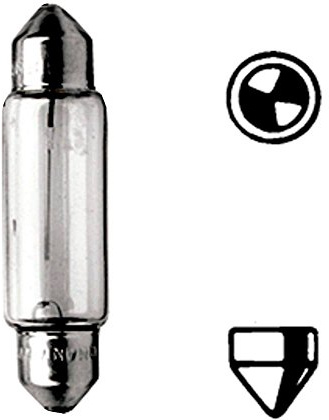 HELLA 8GM 002 091-131 Bulb - Festoon lamp - Standard - 12V - 10W - Socket Type: SV8.5-8 - Box - Quantity: 10